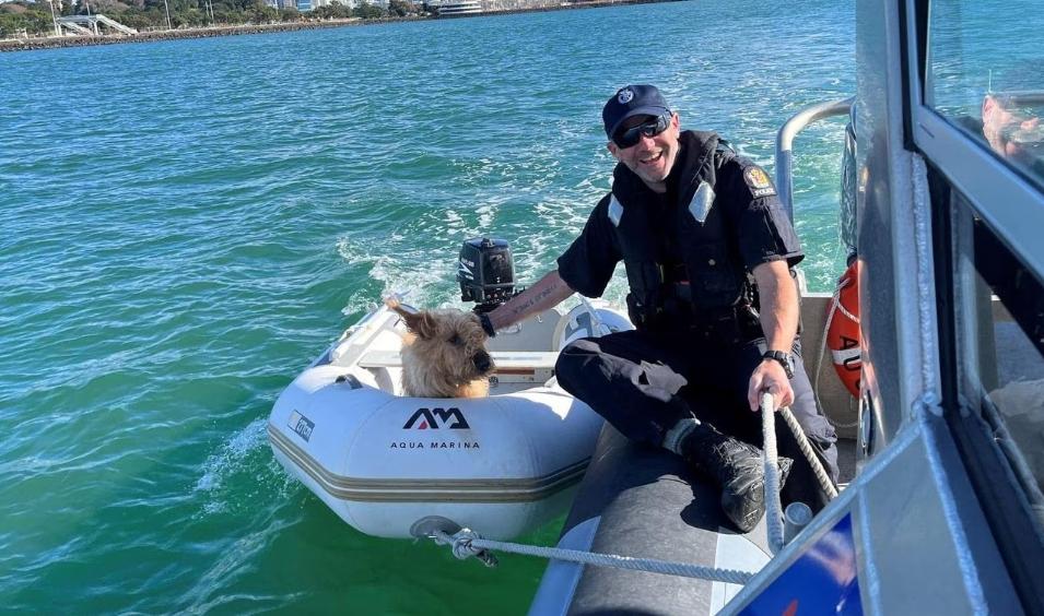 The Police Maritime Unit rescues Captain Huxley